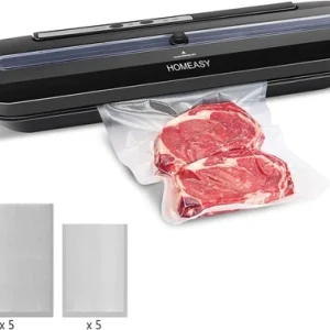 Homeasy Food Vacuum Sealer Machine One-Touch Sealing for Dry Food 10 Bags (P191)